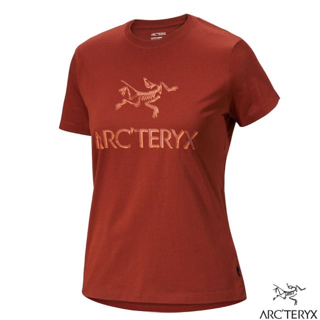 【ARCTERYX 始祖鳥】女 ARC'WORD 100%純棉短袖圓領衫.T恤/X000008135 紅衫紅/太陽橘✿30E010